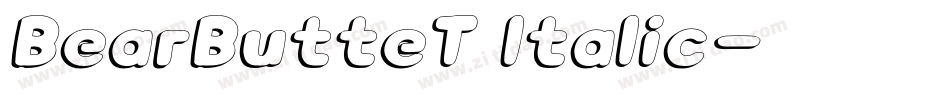 BearButteT Italic字体转换